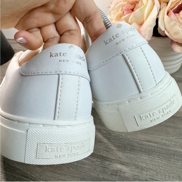 NWOB Kate Spade - Fez Leather Sneakers - 9.5B - Picture 5 of 9